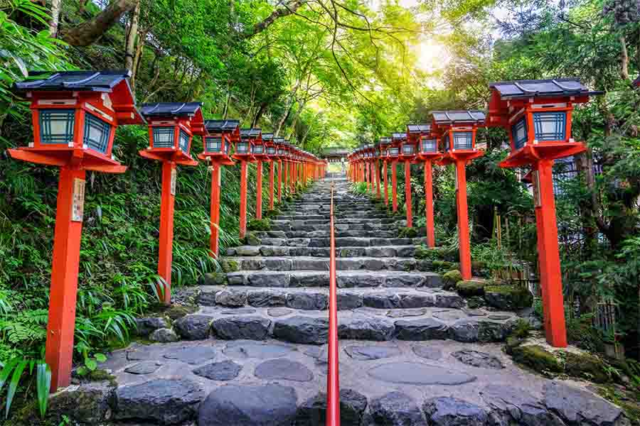 راه پله ای سبز در ژاپن